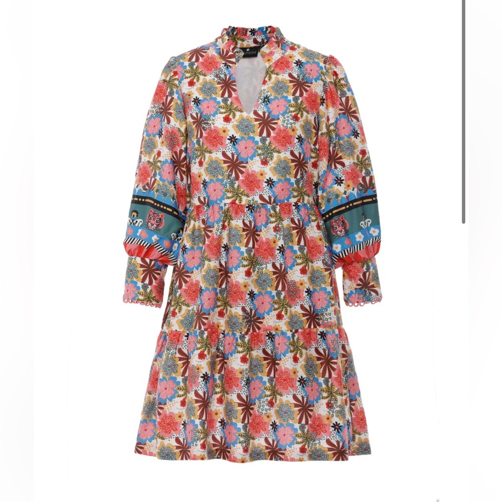 EMILY LOVELOCK Jenny Dress Ivory - Size L (8-10)
